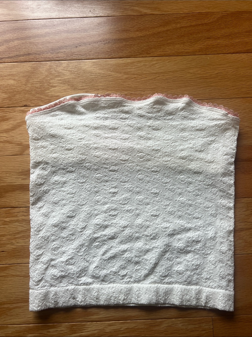 Free people ivory Lace-Texture Tube Top